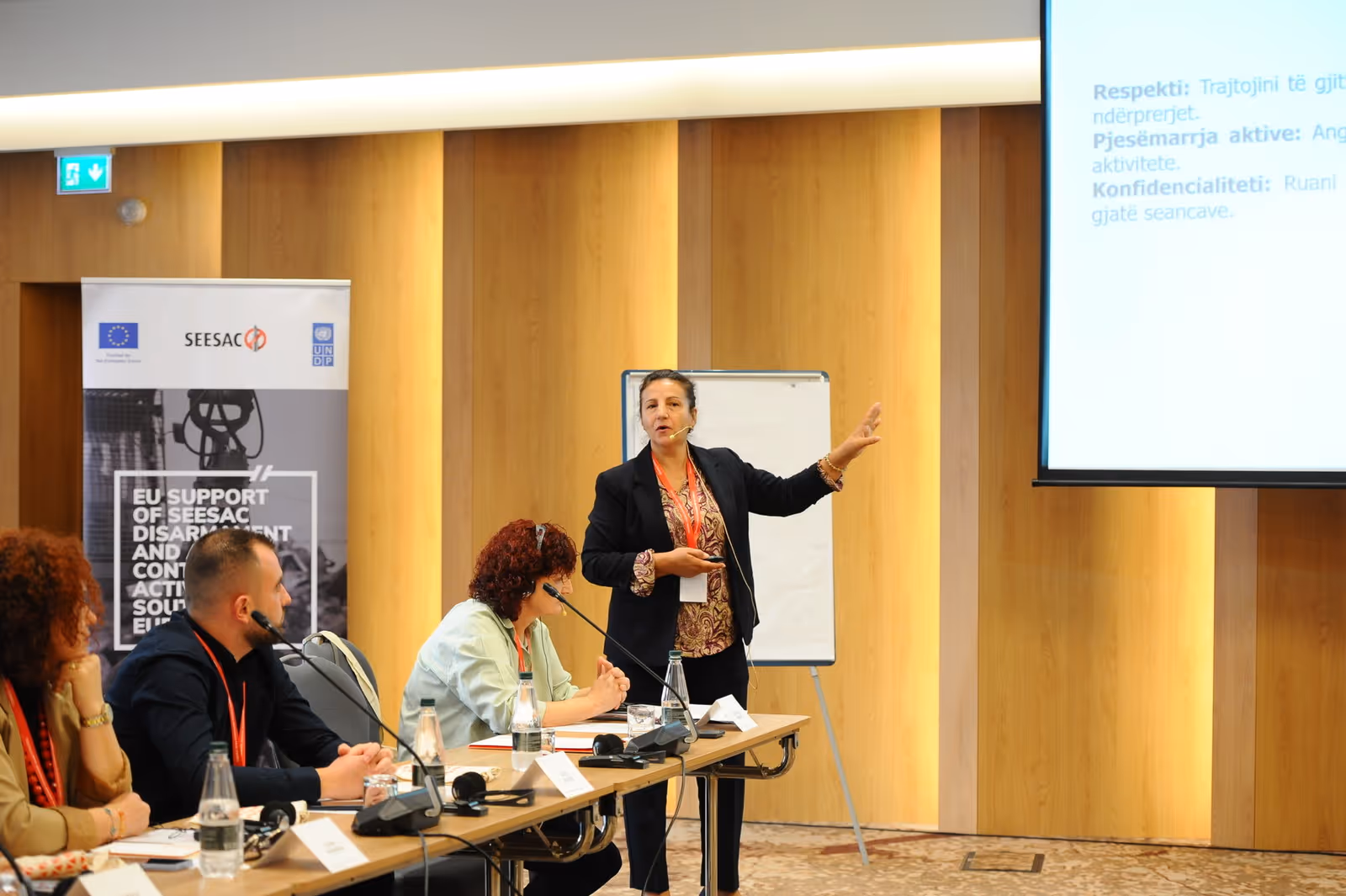 Peer-led trainings by trainers from the Albanian State Police, who had previously went through SEESAC's regional Training of Trainers (ToT) programs