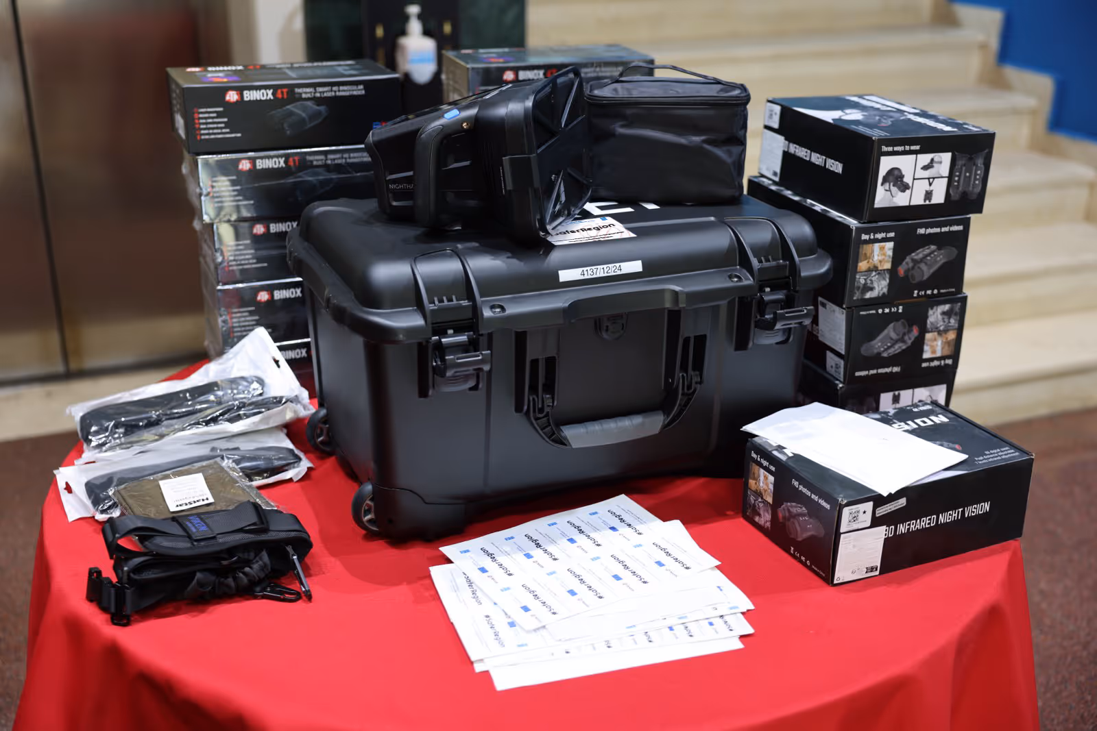 Handover ceremony for the donation of over $1.1 million in specialized equipment to strengthen Albania's fight against arms trafficking.